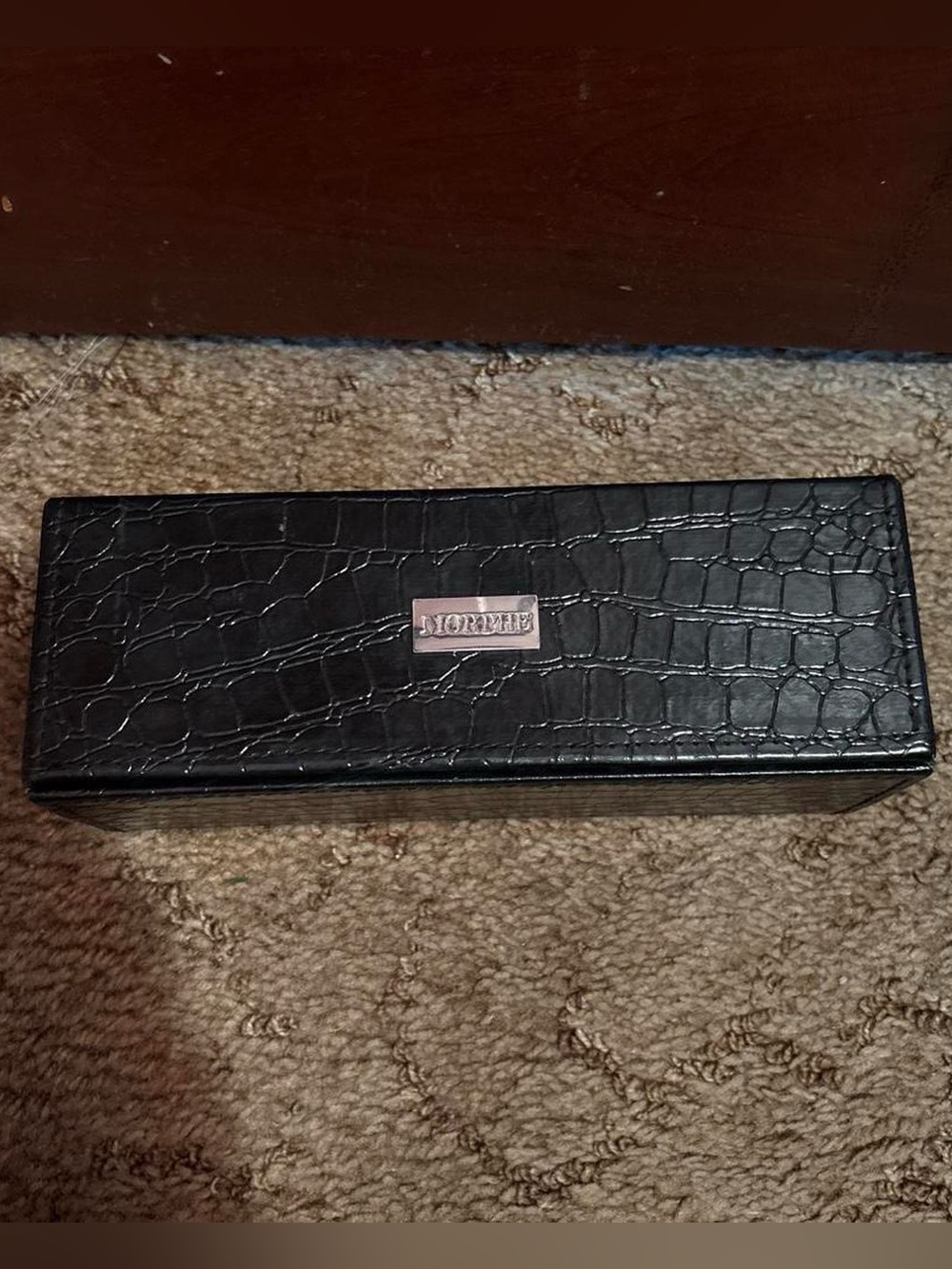 Morphe Black Croc-Embossed makeup case